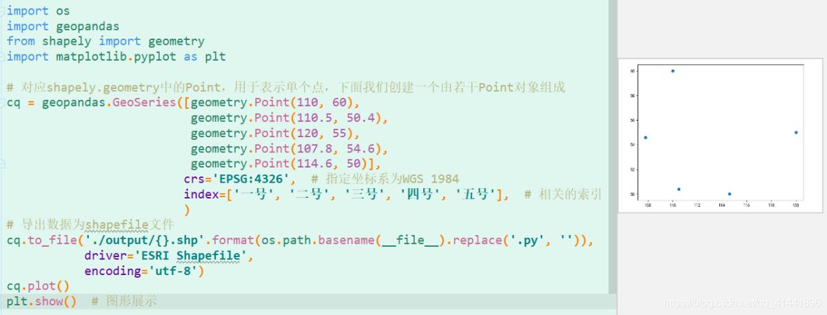 python geopandas读取、创建shapefile文件的方法