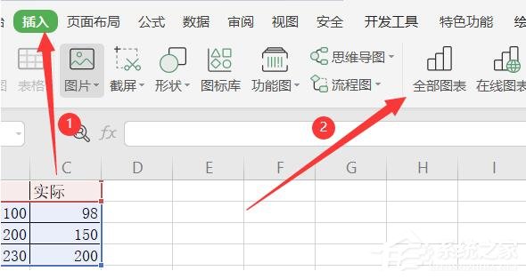 wps表格中怎么转换柱形图?wps表格转换柱形图的方法