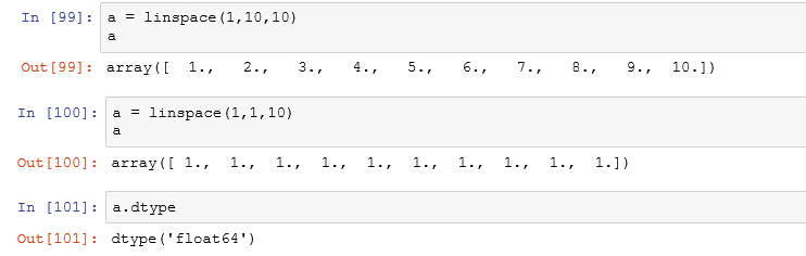 Python Numpy之linspace用法说明