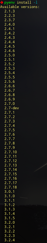 Python使用pyenv实现多环境管理