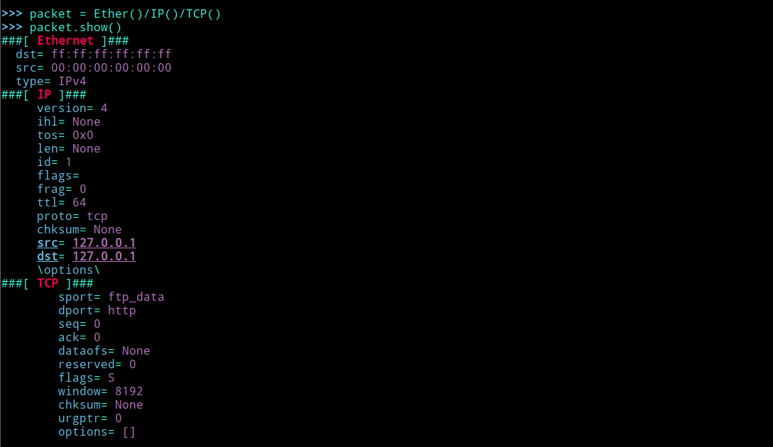 python使用scapy模块实现ping扫描的过程详解