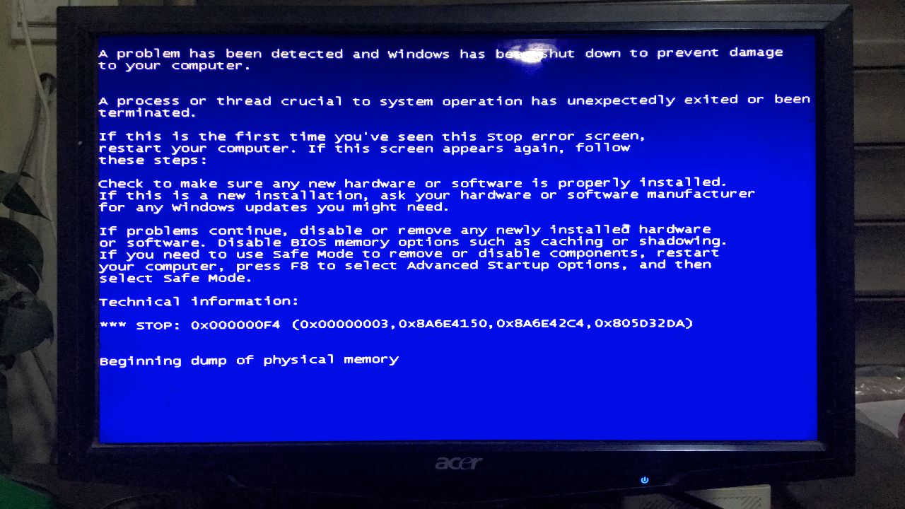 Win7旗舰版蓝屏代码0x000000f4是怎么回事?
