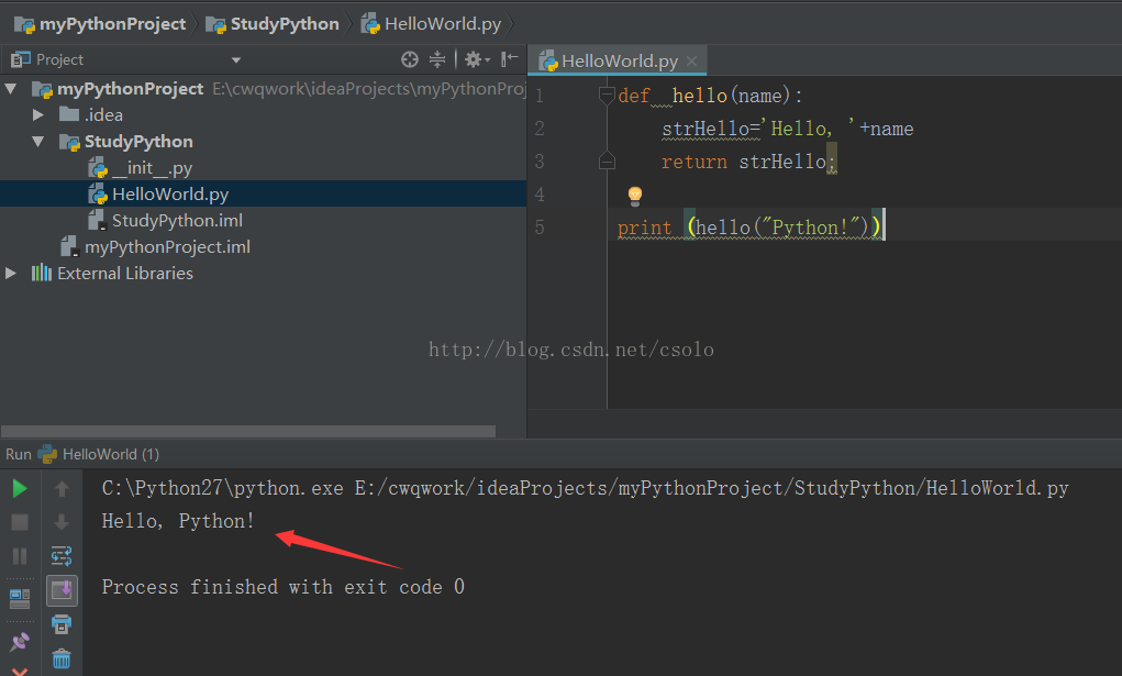 python与idea的集成的实现