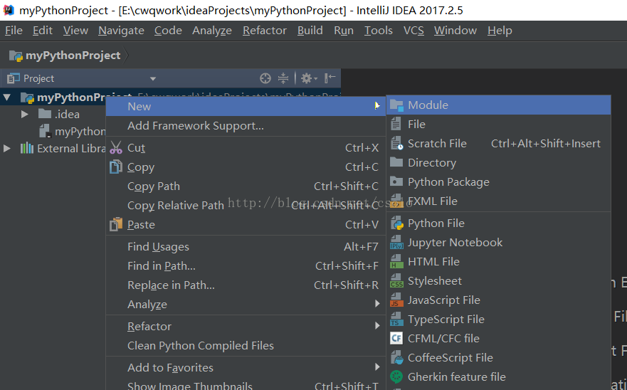 python与idea的集成的实现