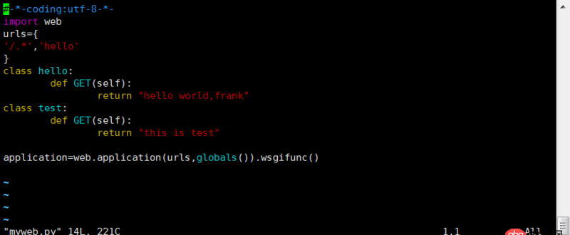 python - linux 下用wsgifunc 运行web.py该如何修改代码
