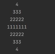 Python 使用双重循环打印图形菱形操作