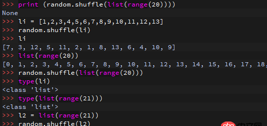 Python 3.5 random.shuffle的问题