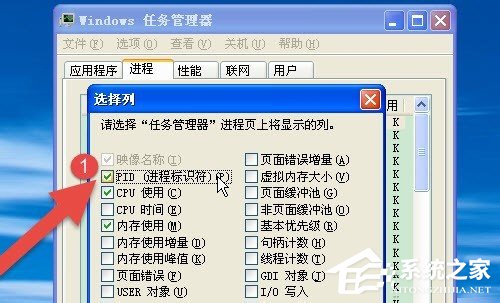 WinXP怎样使电脑的任务管理器显示进程的PID号?