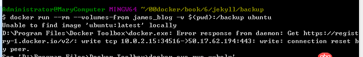 windows-7 - win7运行docker命令报错connection reset by peer