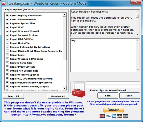 windows repair怎么用?windows repair使用介绍