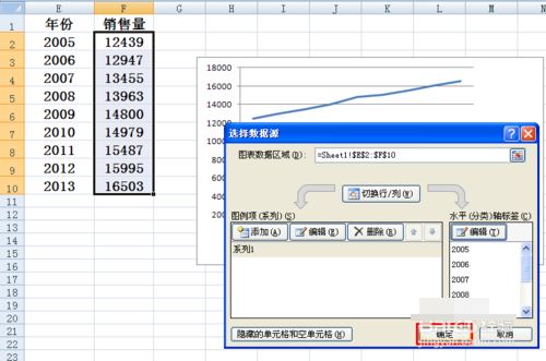 在Excel折线图里设置横坐标的简单操作