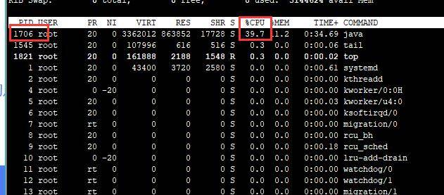 Java进程cpu占用过高问题解决