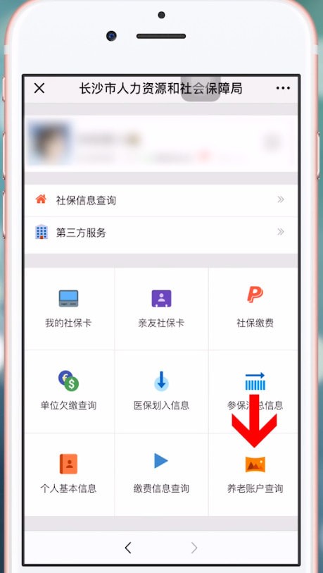 微信中查询养老保险具体操作方法