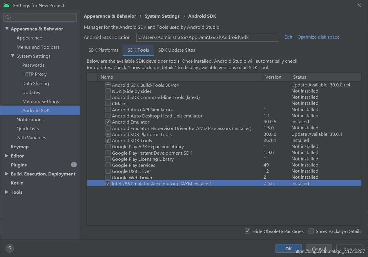 Android studio报错:The emulator process for AVD (xxx) was killed