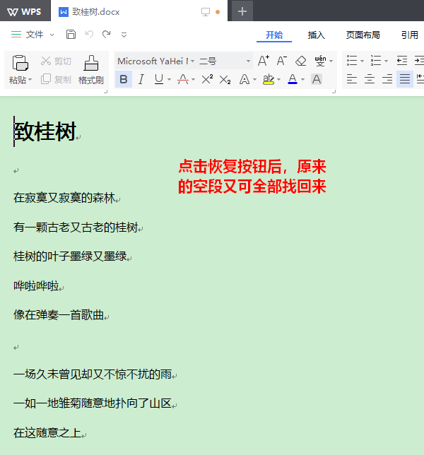 wps2019中如何批量删除空段 具体操作方法