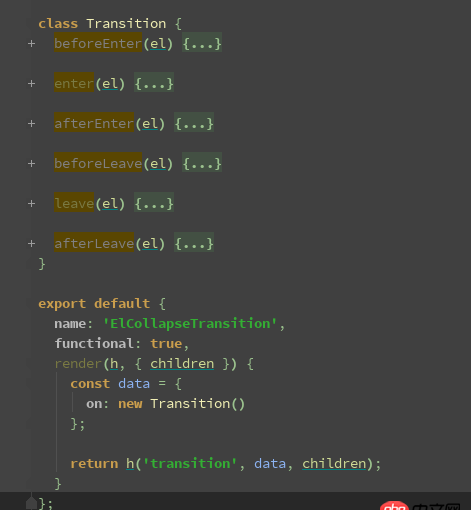javascript - Vue2 的自己写transition组件，为啥使用new class的方法无法绑定