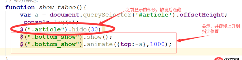 javascript - 默认隐藏在页面底部的元素  在单击事件后从低端慢慢上升显示出来？我的怎么没有动画效果？