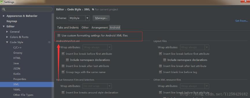 解决Android Studio xml 格式化不自动换行的问题