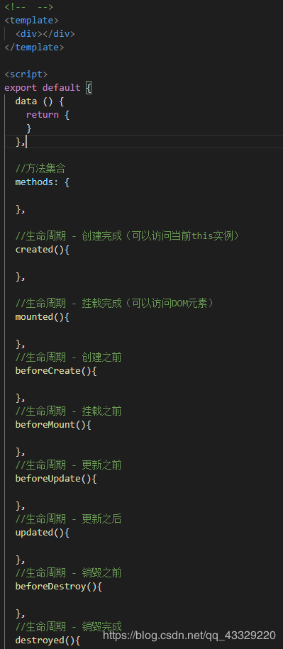 VsCode里的Vue模板的实现