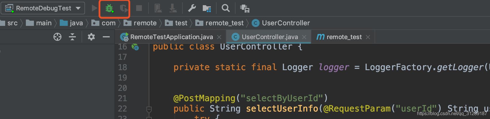 springboot使用IDEA远程Debug