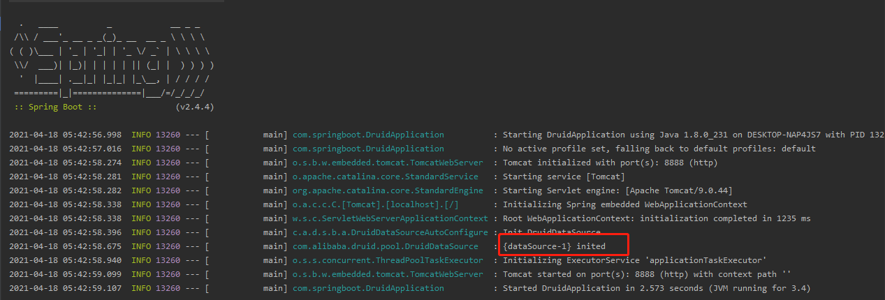 springboot项目整合druid数据库连接池的实现