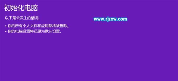 Win8系统恢复出厂设置的方法