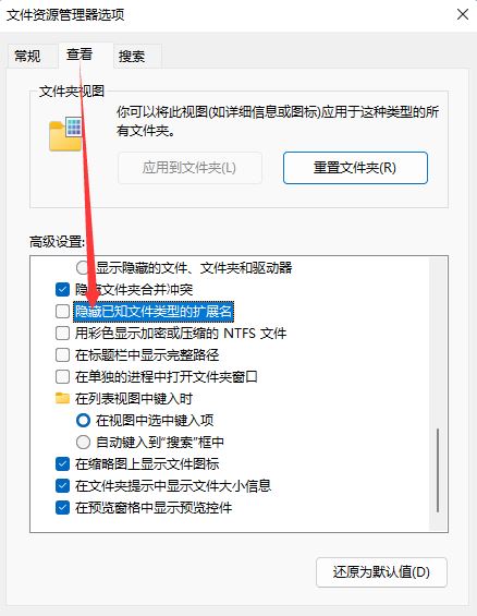 Windows11设置文件后缀名技巧分享