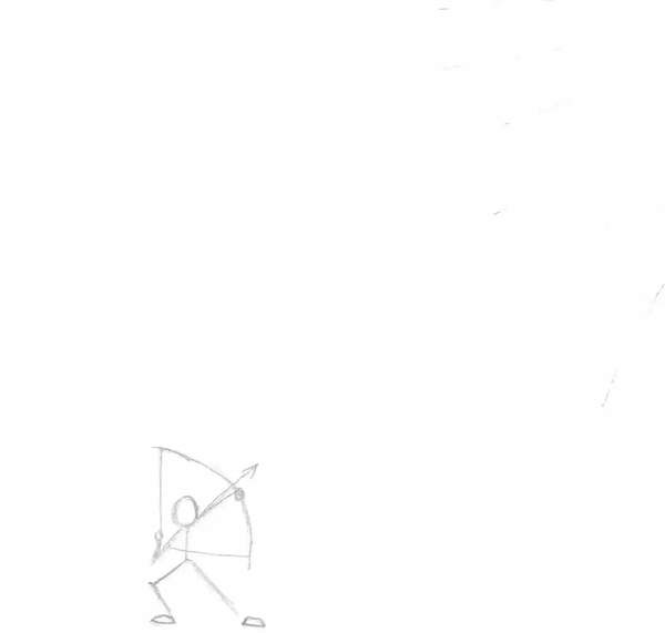 抖音“后羿射日”图片 网友：兄弟这臂力不错