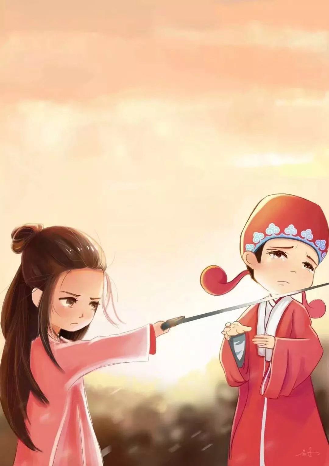抖音最火的至尊宝紫霞情侣头像分享