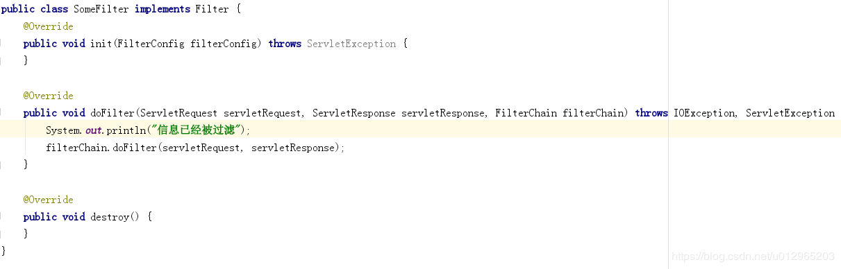 Spring Boot使用Servlet及Filter过程详解