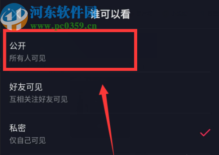 抖音APP公开隐藏作品的方法步骤