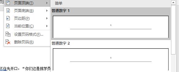 word页码设置教程