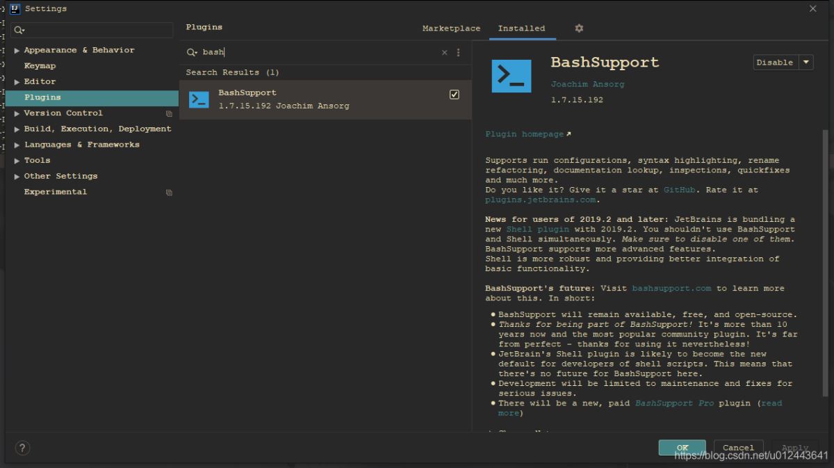 Idea使用Bashsupport插件编辑Shell脚本的方法