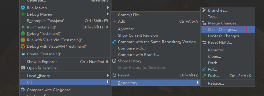 IDEA Git Stash 使用详解