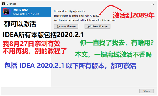 据说这个是可以撸到2089年的idea2020.2(推荐)