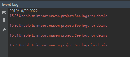 Intellij IDEA 与maven 版本不符 Unable to import maven project See logs for details: No implementation for