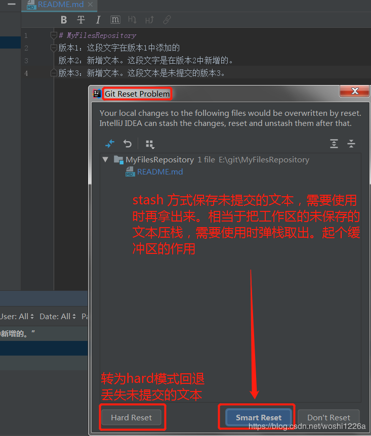 详解IDEA Git Reset 选项说明