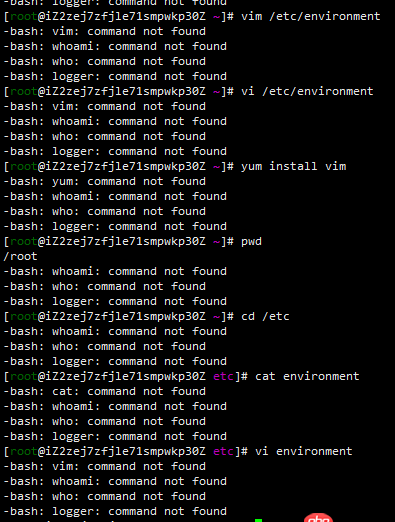 linux - 阿里云centos服务器修改/etc/enviroment重启后无法执行任何命令