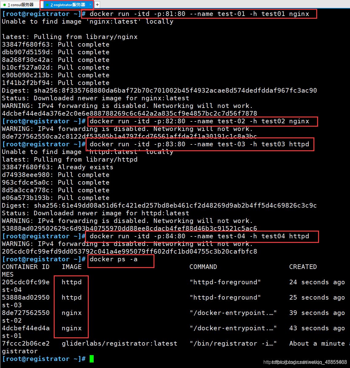 Docker consul的容器服务更新与发现的问题小结