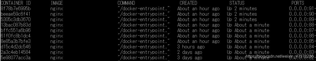 docker批量启动关闭所有容器的操作