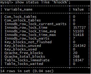 MySQL 查看事务和锁情况的常用语句分享