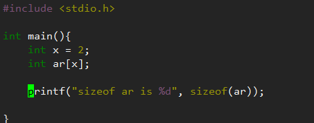 c数组长度问题