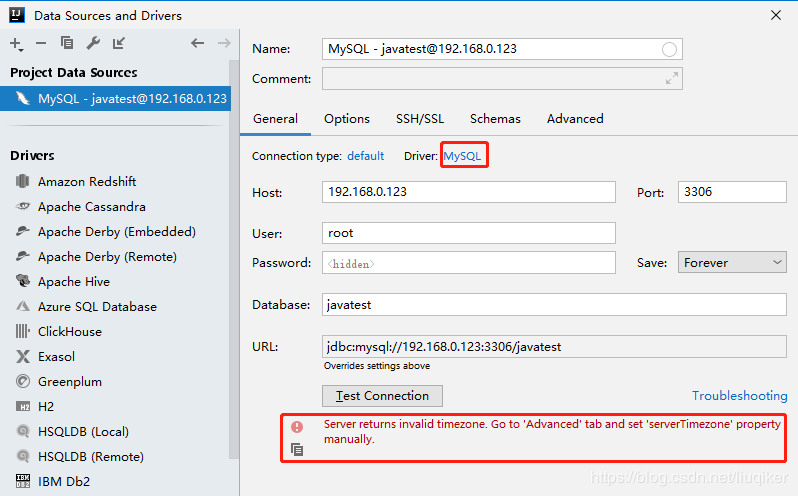 IDEA连接mysql又报错！Server returns invalid timezone. Go to tab and set serverTimezone  prope的问题