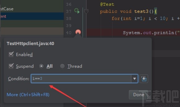IntelliJ IDEA设置条件断点的方法步骤