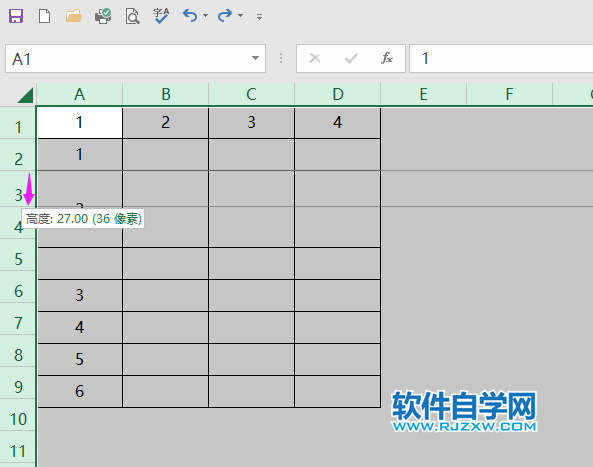 excel2019怎么自动调整行高