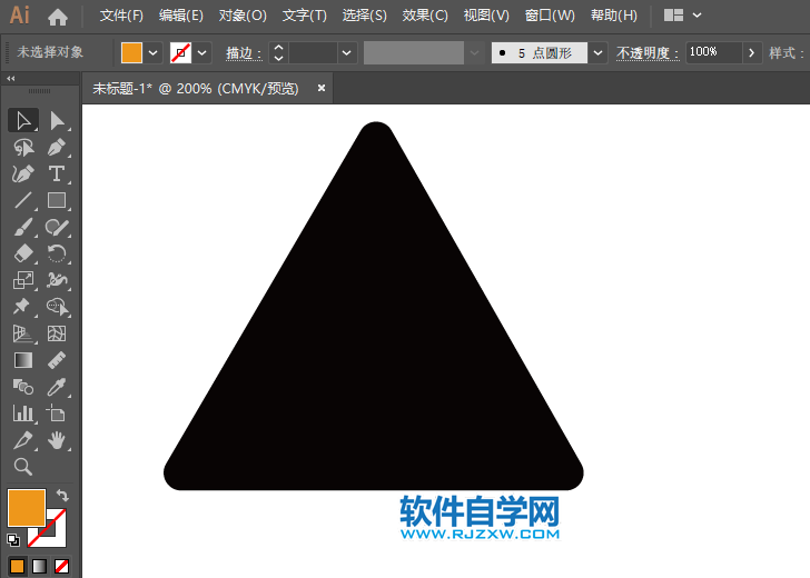 ai怎么绘制十字交叉路牌