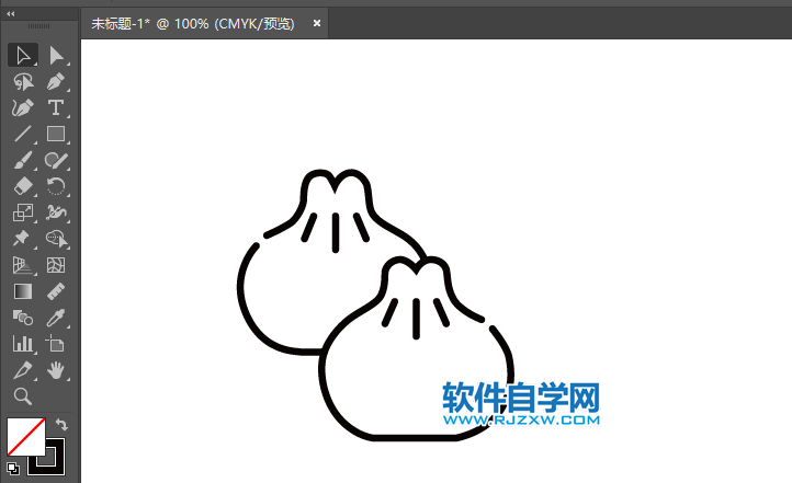 ai怎么绘制包子的卡通图