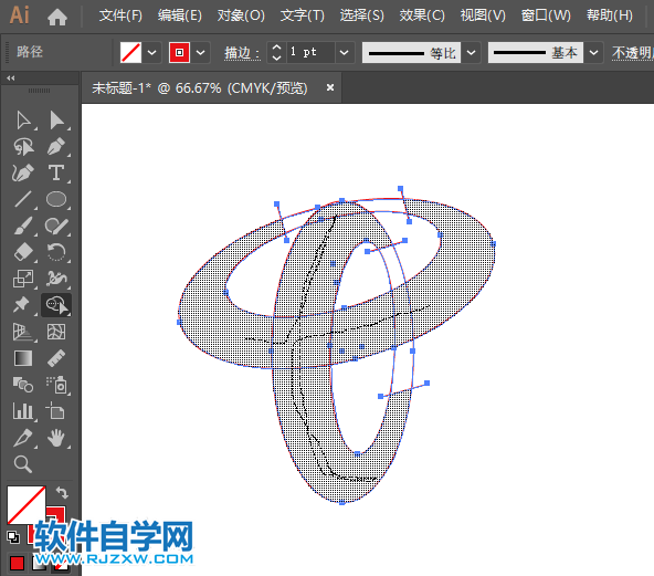 电信LOGO怎么用AI画