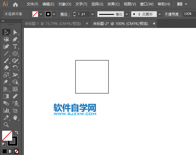 ai的圆形怎么变成矩形