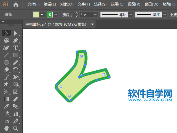 ai怎么画西兰花图标